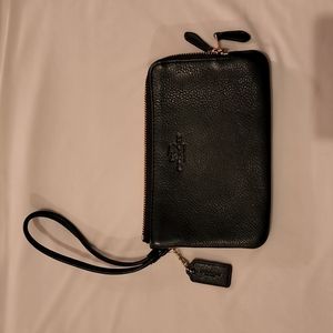 Coach leather wristlet